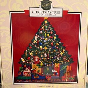 Christmas Tree wooden Advent Calendar - Festive Multi-Color